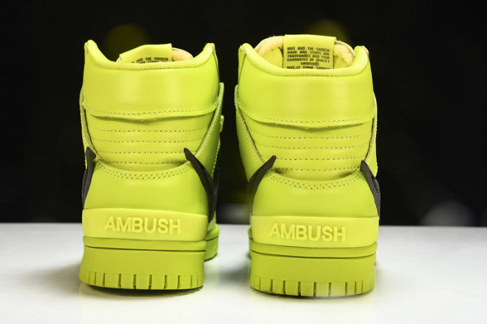 nike dunk high ambush flash lime cu7544-300