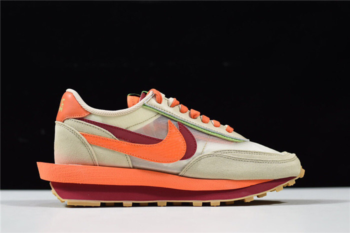 nike ldwaffle clot sacai net orange blaze - dh1347-100