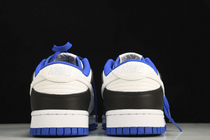 nike dunk low white black royal - fd9064-110