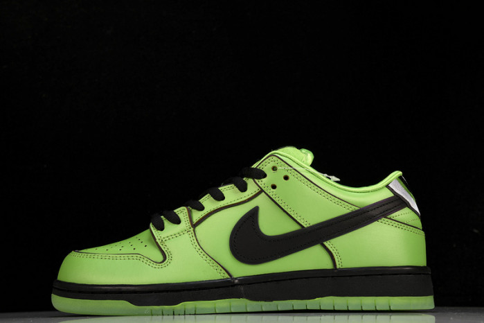 the powerpuff girls x nike sb dunk low “buttercup” fz8319-300
