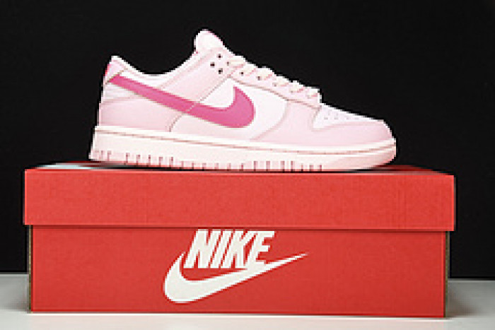 nike dunk low triple pink (ps) - dh9756-600