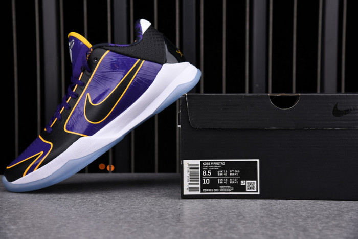 kobe 5 protro lakers court purple/black-university gold cd4991-500