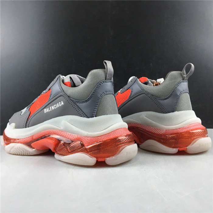 bl triple s trainers clear sole red grey 541624 w09oh 1010