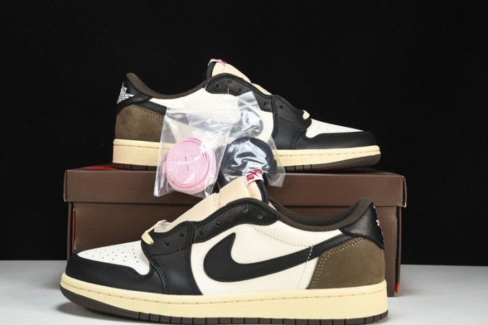 travis scott x air jordan 1 lof dark mocha black cq4277-105