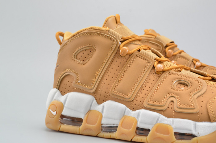 nike air more uptempo prm “wheat” brown mens aa4060-200