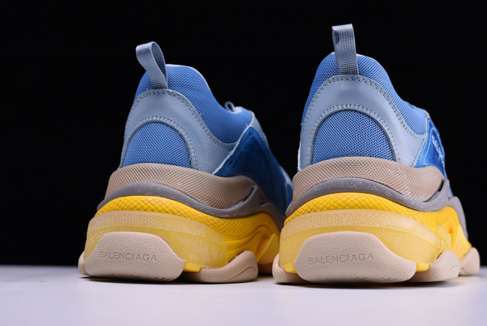 bl 17fw triple s“cream” washed show snea grey mens 483513w06e