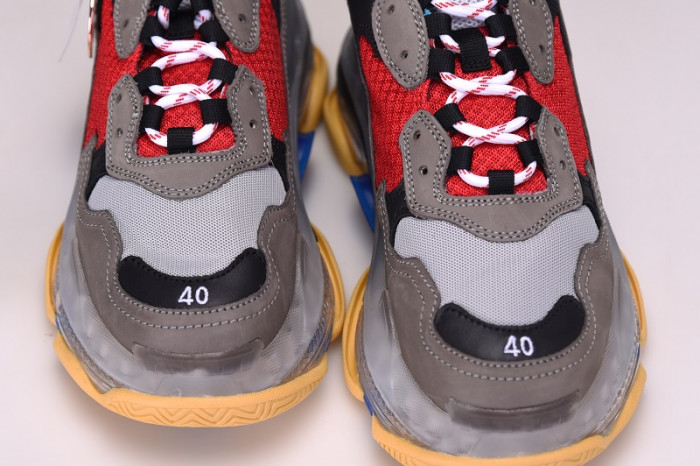 bl triple s trainers clear sole blue adn red 541624 w09o1 2120