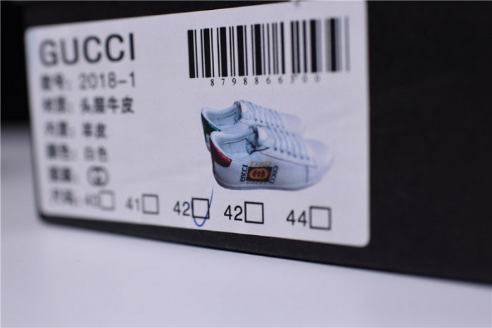 gc ace embroidered low-top sneaker with gg logo