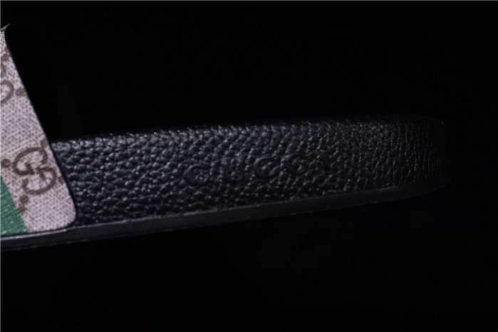 gc leather slide sandal with bee