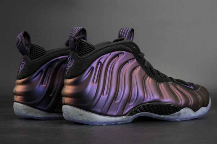 nike air foamposite one “eggplant” black/ varsity purple mens 314996-008
