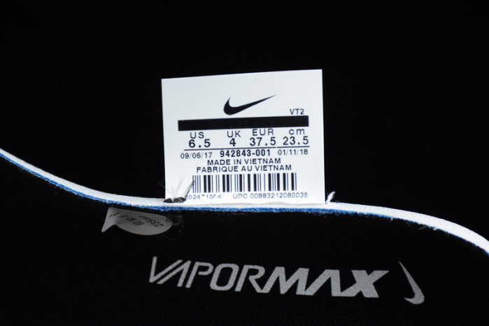 nike air vapormax flyknit 2.0 running sneakers black/grey mens 942842-001